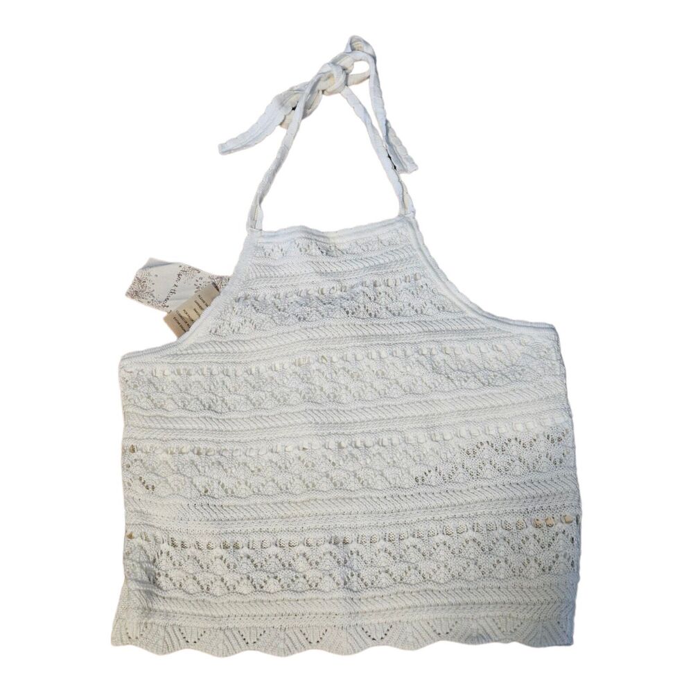 Hem & Thread Small Crotchet Halter Tank Top